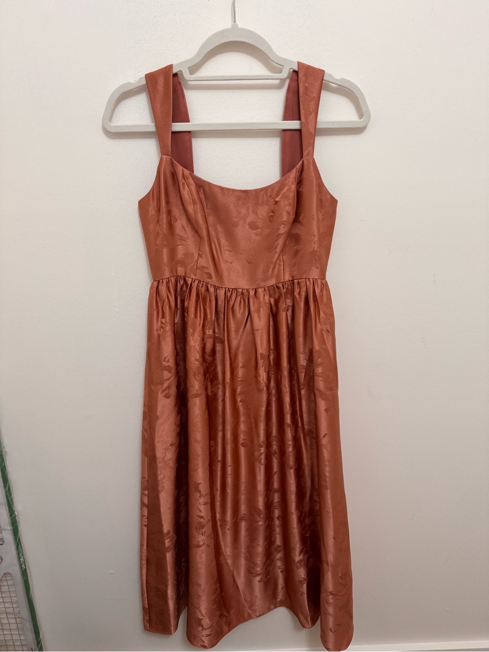 BHLDN Copper Satin Girls' Party Dress with Wide Straps